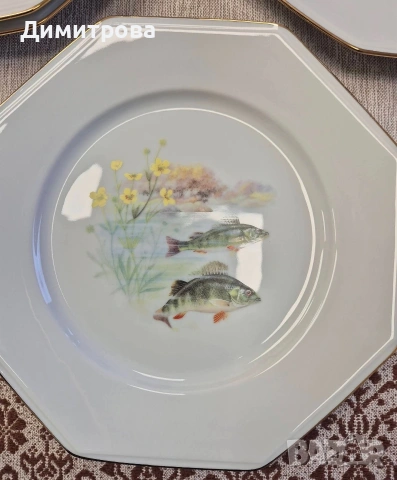 Рибен сервиз, Лимож, снимка 9 - Сервизи - 54227751