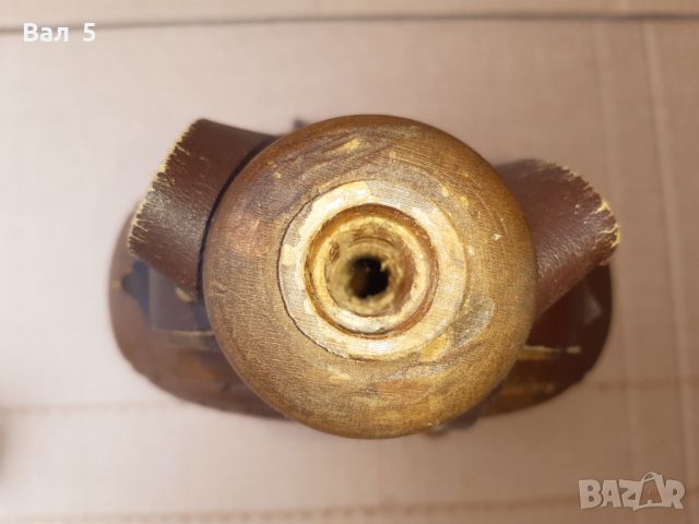 Стара дървена резбована бъклица, снимка 6 - Антикварни и старинни предмети - 46445502