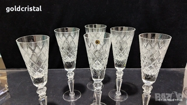 кристални чаши , снимка 2 - Антикварни и старинни предмети - 53959902