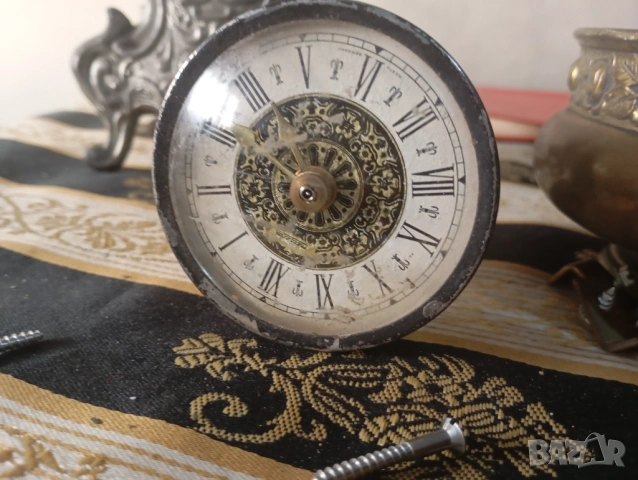 Бароков настолен часовник, снимка 7 - Антикварни и старинни предмети - 53968964