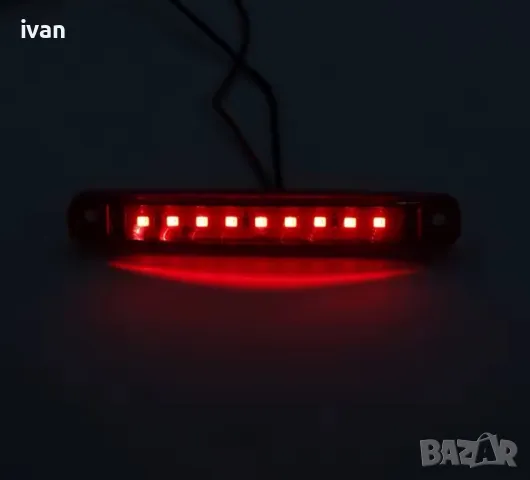 10 бр. Лед LED габарити с 9 диода 12-24V за камион ремарке 5 цвята


, снимка 2 - Аксесоари и консумативи - 49398607