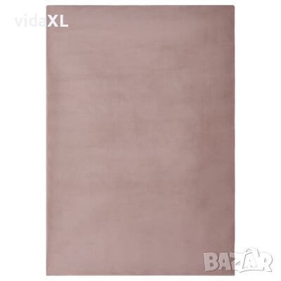 vidaXL Килим, изкуствена заешка козина, 200x300 см, бледорозов（SKU:335993