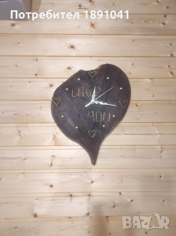 Подарък за любим човек. Часовник от дърво, снимка 3 - Стенни часовници - 52648969