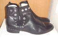 Черни кожени боти с капси Café Noir, размер 40 , снимка 1