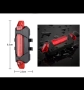 Стоп фар за велосипед USB задна светлина, снимка 1