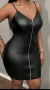 2XL Черна еластична рокля с цип по цялата дължина , снимка 2