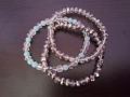 Комплект гривни от стъклени кристали и ситни мъниста, снимка 6