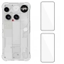WANLONFENG Защитен TPU Калъф за Nothing Phone (3) 5G- 4 ъглова защита, вкл. 2 броя Стъклени протекто, снимка 3