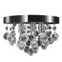 Лампа за таван с висящи кристали, хромирана(SKU:240688, снимка 1 - Лампи за таван - 45169016