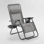 Сгъваем градински шезлонг със стойка, джоб и възглавница - мобилна зона за комфорт, снимка 5