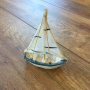 НОВА колекционерска фигурка / фигура  макет на рибарска лодка от резин, снимка 1