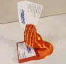 Ръчно изработен държач за визитки, 3D принтирана поставка за визитки, снимка 1