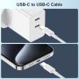 Нови 2 броя Кабел USB C към USB C 3м 60W Бързо Зареждане за iPhone MacBook iPad, снимка 6