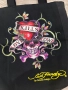 Ed Hardy Черна унисекс чанта от тип торба, снимка 2