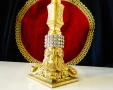 Позлатен бронзов свещник,барок,кристали. , снимка 4