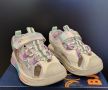 ТОП модел детски сандали със затворени пръсти и лепенки за момиче, снимка 1 - Детски сандали и чехли - 45451196