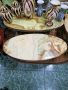 Прекрасна антикварна белгийска бронзова маса с оникс , снимка 5