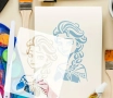 4 вида Елза Анна Замръзлалото Кралство Frozen стенсил шаблон спрей торта украса сладки Scrapbooking, снимка 3