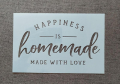 Шаблон стенсил Happiness is homemade S091 скрапбук декупаж, снимка 2