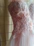 Нежна розова бална рокля ХС/С, снимка 4