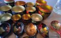 Лот от 12 руски дървени чаши Хохлома и 18 руски лъжици Хохлома, снимка 5