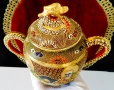 Захарница японски порцелан Satsuma,Дракон,злато,600 мл. , снимка 5
