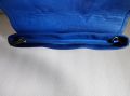Дамска чанта тип клъч, змийски принт, турско синьо, снимка 2