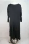 XXL-XXXL Дълга черна трикотажна рокля, снимка 4