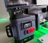 Лазерен Нивелир 4D с 16 Линии – Зелен Лъч, Самонивелиращ се с дисплей батерии 2x2400mAh, снимка 11