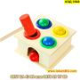 Играчка с чук и топчета изработена от дърво - КОД 3568