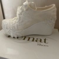 Обувки на платформа бели / Сватбени НОВИ, снимка 4 - Дамски елегантни обувки - 45513326