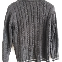 Нов мъжки пуловер едра плетка S размер, снимка 2 - Пуловери - 44973840