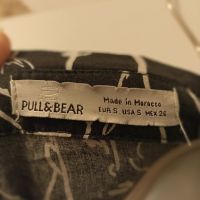 Черна дамска риза с lineart елементи Pull&Bear, снимка 2 - Ризи - 45529512