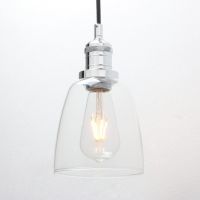 Phansthy Ретро висяща лампа с 2 м регулируема платнена тел, прозрачно стъкло, за E27 Edison крушки, снимка 1 - Лампи за таван - 45287526