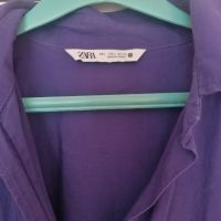 Zara лилава дамска риза, снимка 1 - Ризи - 45224372