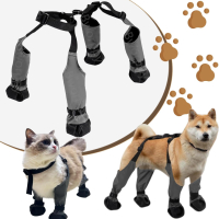 Водоустойчиви ботуши за кучета Bworppy, със здрава гумена подметка, сиви, размер L, снимка 1 - За кучета - 44940149