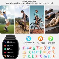  IFMDA Смарт часовникза мъже - 1,85" с отговор на повикване, водоустойчив, за Android iOS, снимка 4 - Смарт гривни - 45424592
