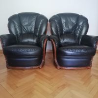  диван и два фотьойла - естествена кожа, снимка 2 - Дивани и мека мебел - 45522077
