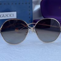 GUCCI 2024 с лого дамски слънчеви очила кръгли УВ 400, снимка 7 - Слънчеви и диоптрични очила - 45169238
