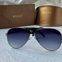 Gucci 2024 мъжки слънчеви очила авиатор с кожа 5 цвята, снимка 8 - Слънчеви и диоптрични очила - 45591492