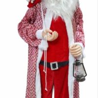 Голям декоративен Дядо Коледа с лампа. Височина: 180см 🎅🌟 Подарете си Коледния дух с нашия атракти, снимка 1 - Декорация за дома - 45573766