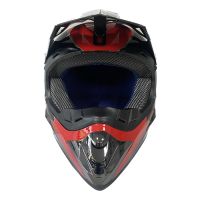Кросова каска, S/M, черно с червено, Шлем за кросов мотор, снимка 2 - Аксесоари и консумативи - 46173368