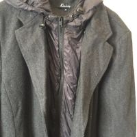 Мъжко палто със сваляща се качулка, размер M, снимка 2 - Палта - 45541993