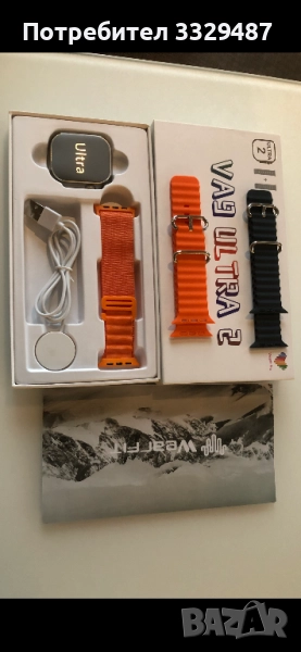  Apple Watch ultra gen 2 VA 9  49мм 2,2 инча дисплеи Смарт часовник, снимка 1