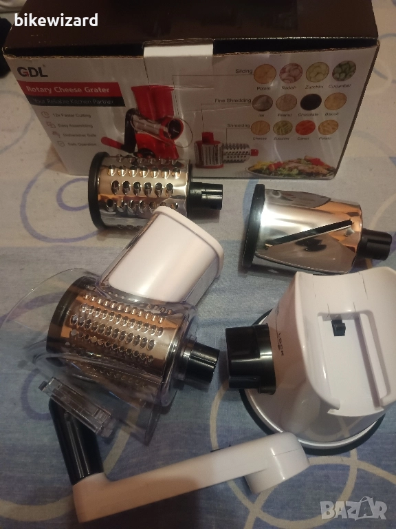 GDL зеленчукорезачка с 3 сменяеми барабанни остриета НОВО, снимка 1