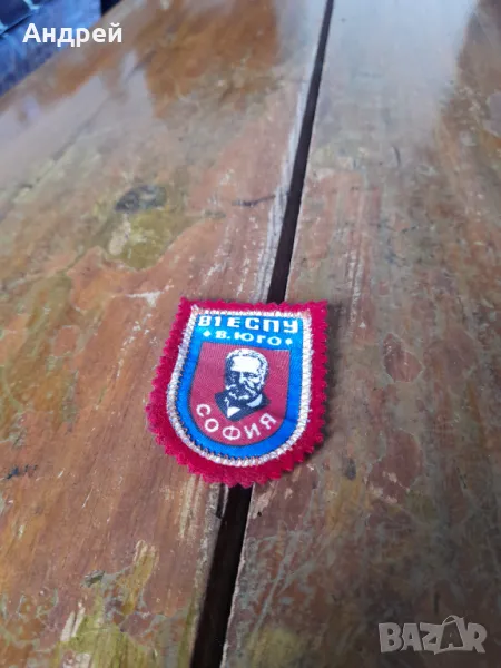 Стара училищна емблема 81 ЕСПУ В.Юго, снимка 1