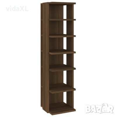 vidaXL Шкаф за обувки, кафяв дъб, 27,5x27x102 см, инженерно дърво（SKU:815976, снимка 1