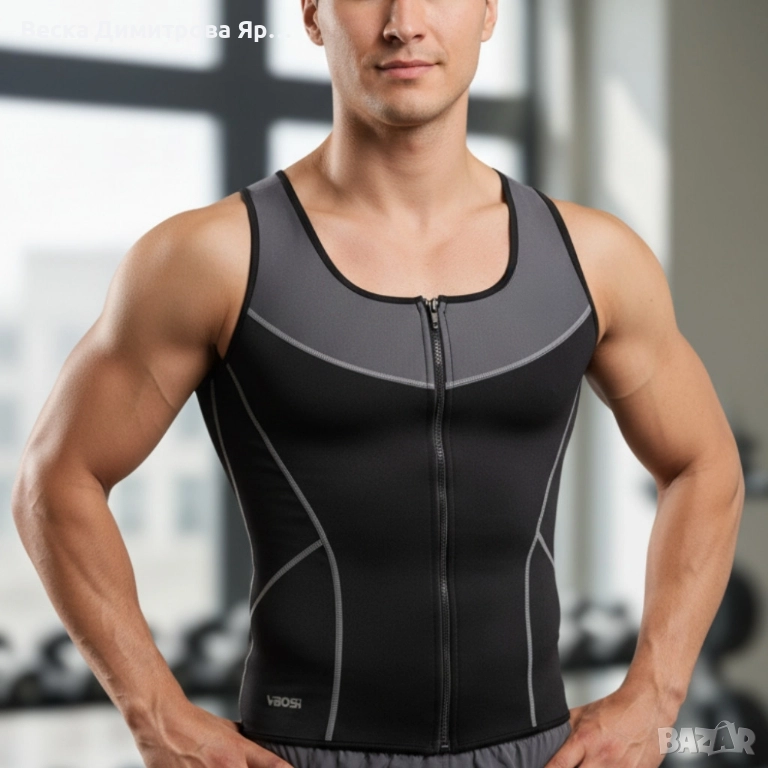 Оформящо спортно облекло за мъже със сауна ефект, снимка 1