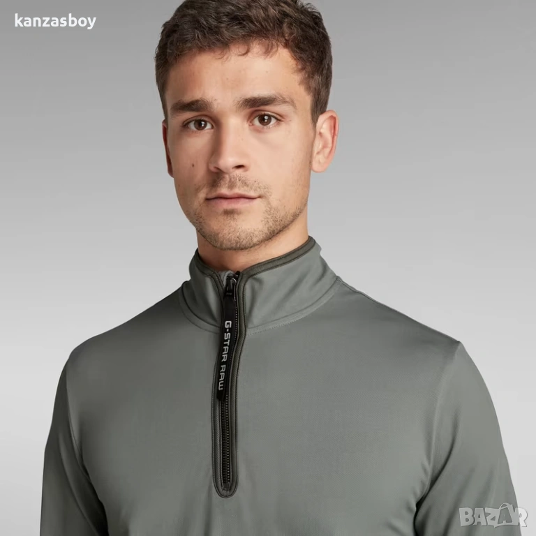 g-star half zip bound tweeter t - страхотна мъжка блуза КАТО НОВА С, снимка 1