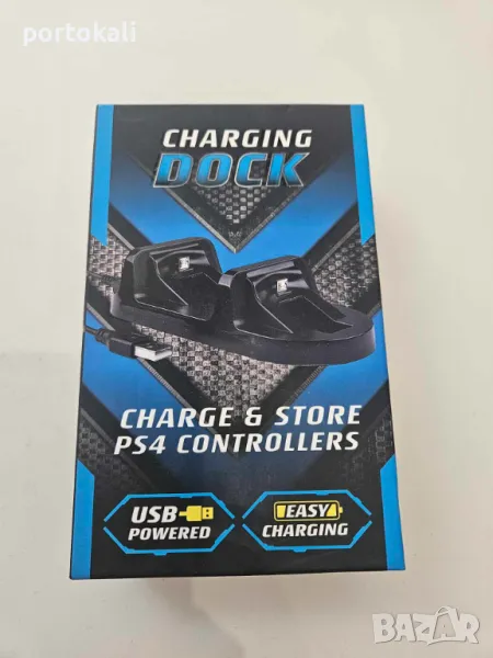 +Гаранция! Docking Докинг станция зареждане зарядно джойстик PS4 Playstation, снимка 1